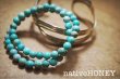 画像1: NativeHoney317　Turquoise bracelet　ターコイズ2連ブレスレット (1)