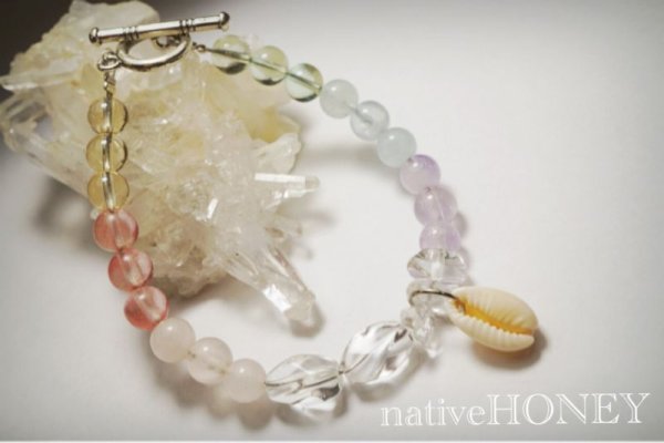 画像1: NativeHoney318　Rainbow bracelet　レインボーブレスレット (1)