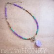 画像1: NativeHoney 186　Turquoise×Amethyst×Tigereye×Crystal=Necklace　愛とお守りと進みぬくネックレス (1)