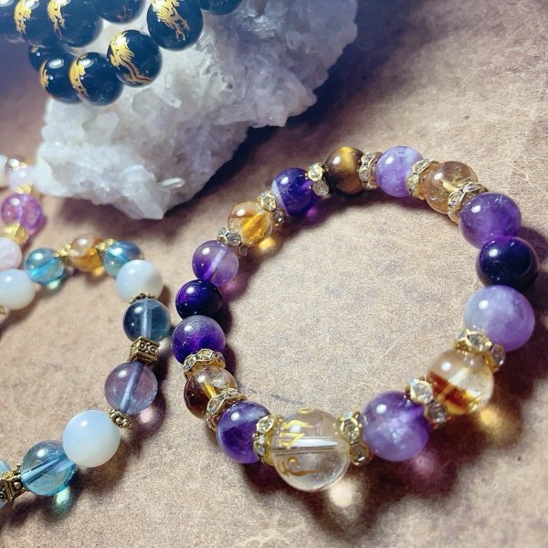 画像1: nativeHONEY【391🐉】DesignBracelet　 天然石ブレスレット (1)